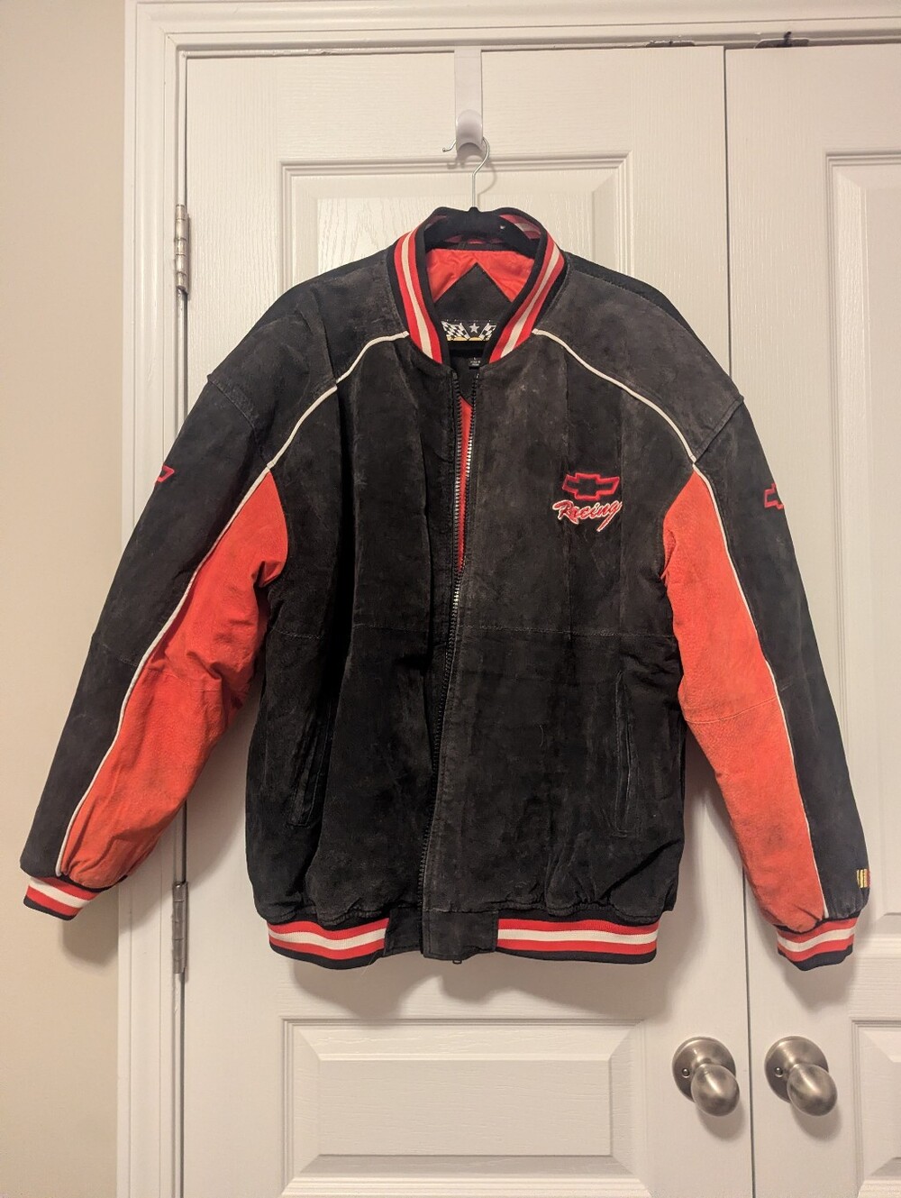 Essex Chevrolet Racing NASCAR Suede Leather Bomber Jacket